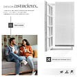 TECTAKE - Moustiquaire avec cadre en aluminium pour portes, 210 x 95 cm blanc - vignette