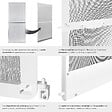 TECTAKE - Moustiquaire avec cadre en aluminium pour portes, 210 x 95 cm blanc - vignette