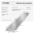 TECTAKE - Rampes d'accès Sven, lot de 2, 400 kg de capacité de poids et antidérapantes argent - vignette