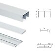 EMUCA - Kit de ferrures pour Placard 81 2 coulissants et fermeture souple, profilé Wave, épaisseur 18mm, panneaux non inclus, Anodisé mat - vignette