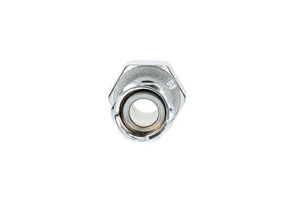 GARIS - Raccord fou 2 écrous prisonniers réduits chromé F15/21 F20/27 - GARIS - D09504C - large