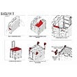SECURY-T - Chariot de course 8 roues - Pliable - Plastique - Avec Couvercle - Noir - 70Kg - vignette