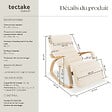 TECTAKE - Fauteuil à bascule confortable design beige stabilité charge ergonomique 67x115x86 cm repose-pieds réglable appui-tête - vignette