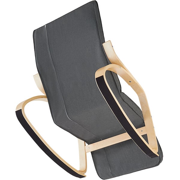 TECTAKE - Fauteuil à bascule Onda gris foncé - large