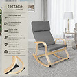 TECTAKE - Fauteuil à bascule Roca gris clair - vignette