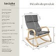 TECTAKE - Fauteuil à bascule Roca gris clair - vignette