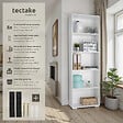 TECTAKE - Bibliothèque Lexi 5 étagères blanc - vignette