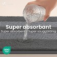 VOUNOT - Tapis de Bain Antidérapant chenille microfibre 40x60cm gris - vignette