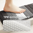 VOUNOT - Tapis de Bain Antidérapant microfibre motif dégradé 50x80cm gris - vignette
