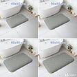 VOUNOT - Tapis de Bain Antidérapant microfibre motif ondulé 60x110cm gris - vignette