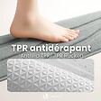 VOUNOT - Tapis de Bain Antidérapant microfibre motif ondulé 60x110cm gris - vignette