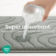VOUNOT - Tapis de Bain Antidérapant microfibre motif ondulé 60x110cm gris - vignette