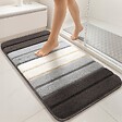 VOUNOT - Lot de 2 Tapis de Bain Antidérapant microfibre motif dégradé 40x60cm gris - vignette