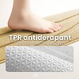 VOUNOT - Lot de 2 Tapis de Bain Antidérapant microfibre motif ondulé 50x80cm beige - vignette