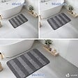 VOUNOT - Lot de 2 Tapis de Bain Antidérapant chenille microfibre 50x80cm gris - vignette