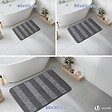 VOUNOT - Tapis de Bain Antidérapant chenille microfibre 50x80cm gris - vignette