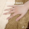 VOUNOT - Tapis de Bain Antidérapant microfibre motif dégradé 40x60cm beige - vignette
