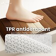 VOUNOT - Tapis de Bain Antidérapant microfibre motif dégradé 40x60cm beige - vignette