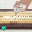 VOUNOT - Tapis de Bain Antidérapant microfibre motif dégradé 40x60cm beige - vignette