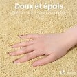 VOUNOT - Lot de 2 Tapis de Bain Antidérapant microfibre 60x90cm beige - vignette