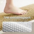 VOUNOT - Lot de 2 Tapis de Bain Antidérapant microfibre 60x90cm beige - vignette