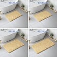 VOUNOT - Lot de 2 Tapis de Bain Antidérapant microfibre 60x90cm beige - vignette