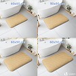VOUNOT - Tapis de Bain Antidérapant microfibre motif ondulé 50x80cm beige - vignette