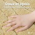 VOUNOT - Tapis de Bain Antidérapant microfibre motif ondulé 60x110cm beige - vignette
