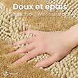 VOUNOT - Tapis de Bain Antidérapant chenille microfibre 50x80cm beige - vignette