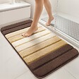 VOUNOT - Tapis de Bain Antidérapant microfibre motif dégradé 50x80cm beige - vignette