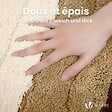 VOUNOT - Tapis de Bain Antidérapant microfibre motif dégradé 50x80cm beige - vignette