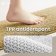 VOUNOT - Tapis de Bain Antidérapant microfibre 60x110cm beige - vignette