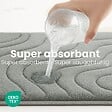 VOUNOT - Tapis de Bain Antidérapant microfibre motif ondulé 50x80cm gris - vignette