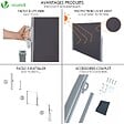 VOUNOT - Paravent retractable avec housse de protection 1.8x3m Anthracite - vignette