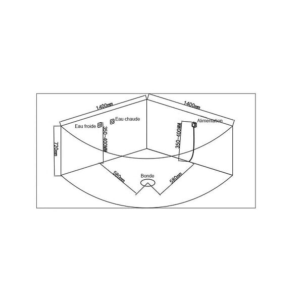 DISTRIBAIN - Baignoire balnéo Noire Corleone 48 jets Whirlpool - large