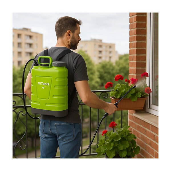 ITOOLS - Pulvérisateur manuel 16 Litres Pompe manuelle haute pression 5.5 bar Jardin, toiture, potager 3 Buses réglables ITOOLS - large