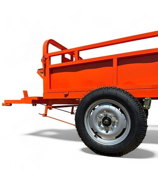 DAEWOO - Remorque freinée 450 kg pour motoculteur toutes marques ridelles rabattables DAEWOO DATR145 - large