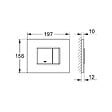 GROHE - Plaque de commande WC SKATE COSMOPOLITAN GROHE 38732000 - 15.6 x 19.7 cm - Chrome - vignette