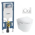 GEBERIT - Pack WC Bati-support Geberit UP720 extra-plat + WC Vitra Integra + Abattant en Duroplast + Plaque blanche - vignette