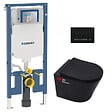 GEBERIT - Pack WC Bati-support Geberit + WC sans bride Swiss Aqua Technologies + Fixations cachees + Abattant softclose - vignette