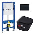 GEBERIT - Pack WC bati-support Geberit + WC sans bride Swiss Aqua Technologies + abattant frein de chute + plaque (BLINFIGEB10) - vignette