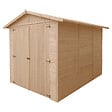 TIMBELA - TIMBELA M105 - GARAGE en bois Naturel - H222xL320xl244 cm / 6 m² - vignette