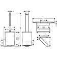 HANSGROHE - Hansgrohe WallStoris Ensemble d'accessoires pour les toilettes, Noir mat (27969670) - vignette