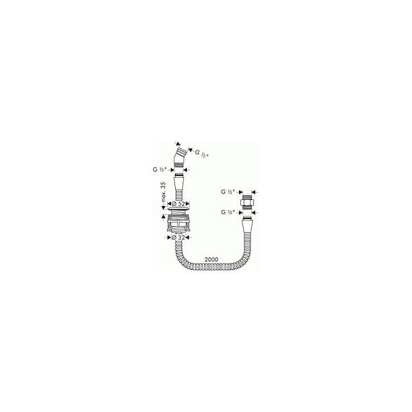 HANSGROHE - Hansgrohe Support de douchette encastré (28307000) - large