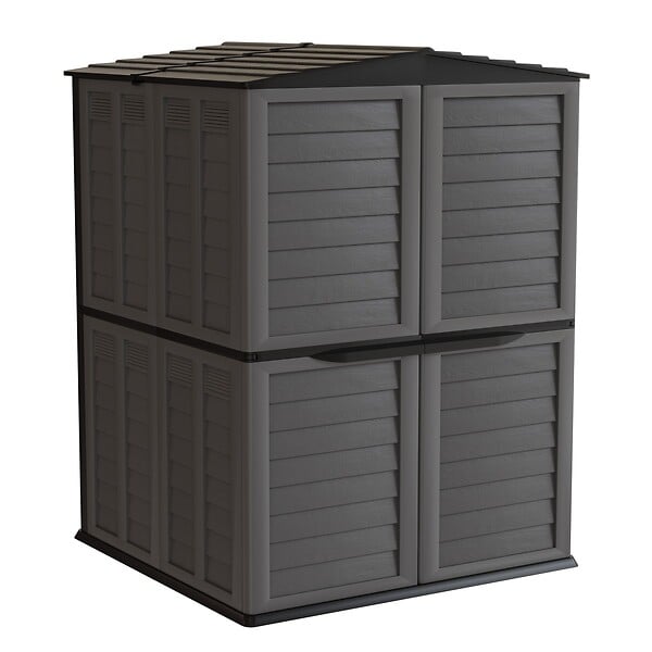 ARTPLAST - Abri de Jardin Extérieur Gris Anthracite - Polypropylène 151x146x200 - Cabane de jardin avec planché intégré ARTPLAST - large