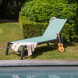HAPPY GARDEN - Bain de soleil BARBADOS en textilène vert d'eau - aluminium anthracite - vignette