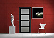 GD MENUISERIES - Bloc Porte Telia Noir Vitrée H204 x L73 cm Côte Tableau P.Gauche - vignette