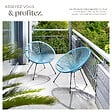 TECTAKE - Lot de 2 chaises de jardin Santana bleu - vignette