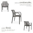 TECTAKE - Chaises de jardin ALCUDIA empilables et résistantes aux intempéries gris anthracite - vignette