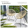 TECTAKE - Lot de 2 chaises de jardin Santana beige - vignette